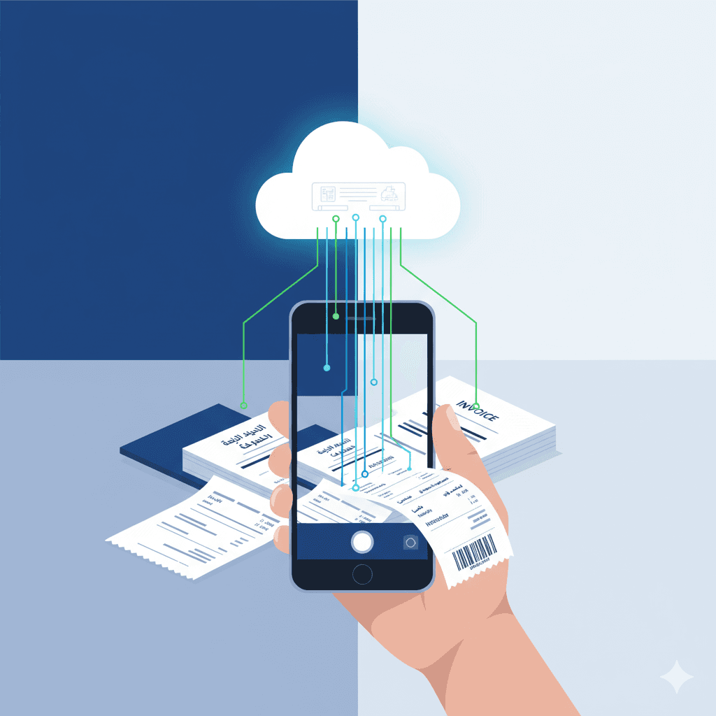 مسح الإيصالات الثنائية اللغة بتقنية OCR المحمول